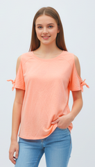 Women's One Shoulder Ethnic Garnished Blouse
