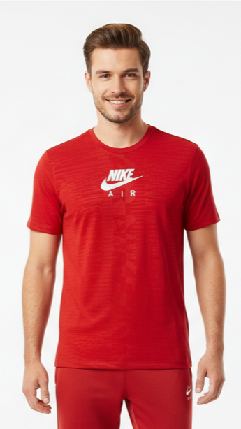 Mens Red Dri Fit Athletic Training T-Shirt