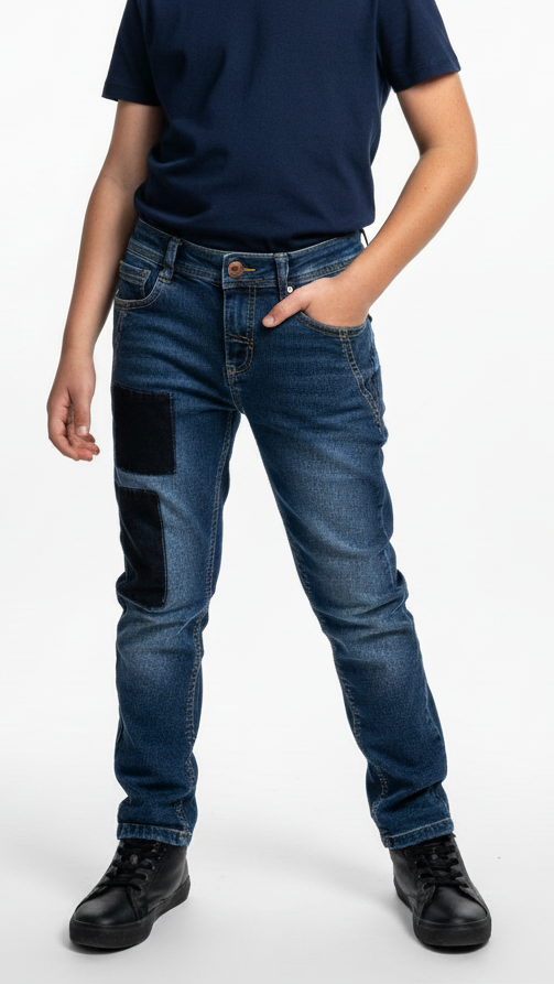MY CHICCO BOYS PATCHES DENIM JEANS