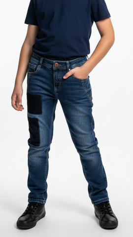 MY CHICCO BOYS PATCHES DENIM JEANS