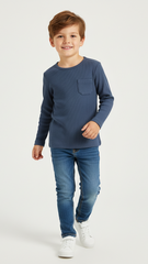 Boys Classic Crew Neck Full Sleeve T Shirt