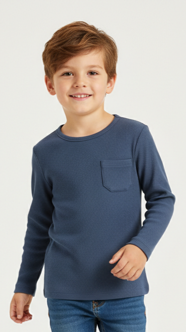 Boys Classic Crew Neck Full Sleeve T Shirt