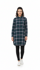 WOMEN ONLY LONG CHECK SHIRT