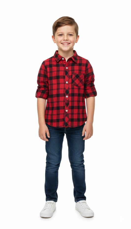 MY CHICCO KIDS CHECK SHIRT WITH POCKET