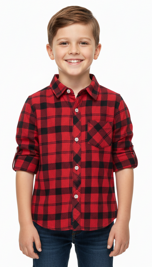 MY CHICCO KIDS CHECK SHIRT WITH POCKET