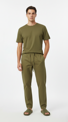 GUESS Mens Relaxed Fit Cotton Trouser