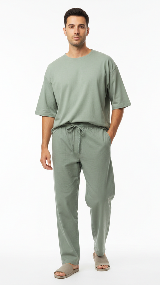 GUESS Mens Relaxed Fit Cotton Trouser