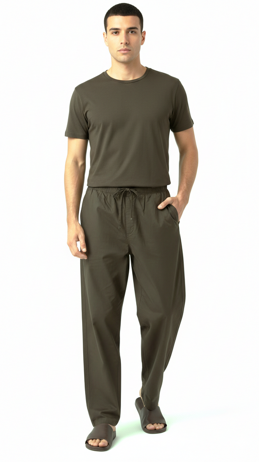 GUESS Mens Relaxed Fit Cotton Trouser
