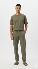 Mens Relaxed Fit Cotton Trouser