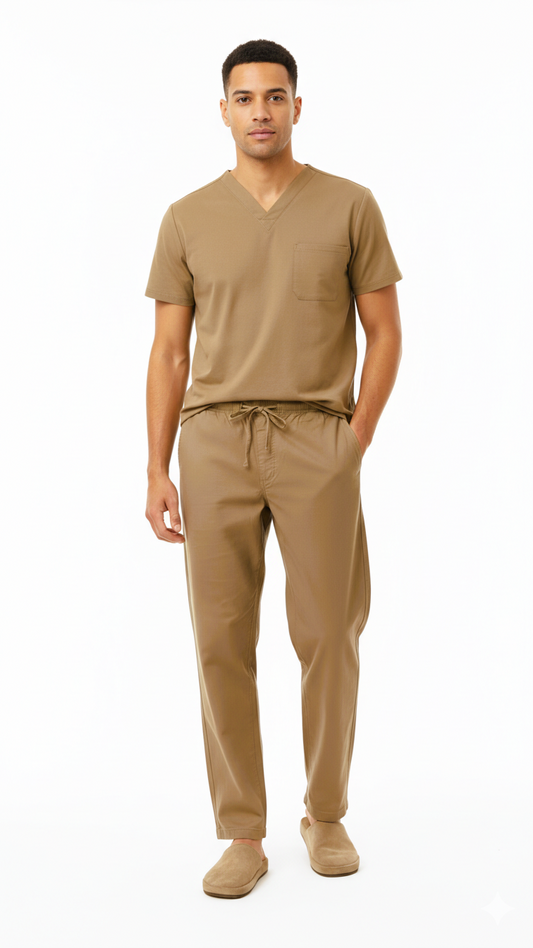 GUESS Mens Relaxed Fit Cotton Trouser
