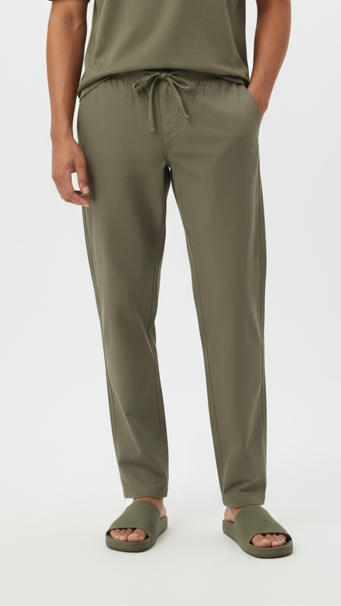 GUESS Mens Relaxed Fit Cotton Trouser