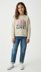 ZR Girls Printed Sweatshirt