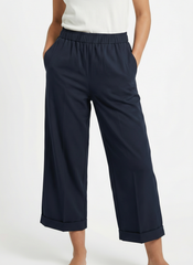 XINYASHIBEINI WOMENS NAVY RELAXED FIT TROUSER