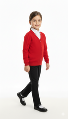 PEP&CO SCHOOL GIRLS BASIC RED CARDIGAN