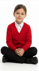 PEP&CO SCHOOL GIRLS BASIC RED CARDIGAN