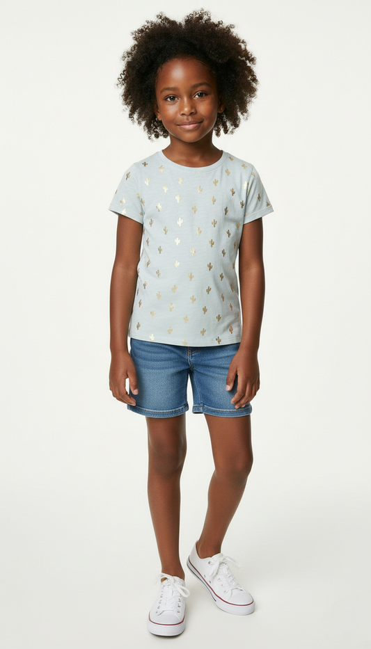 NAME IT Girls Foil Printed Tee