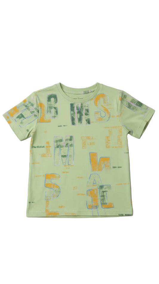 M&S Girls Metallic Print T Shirt
