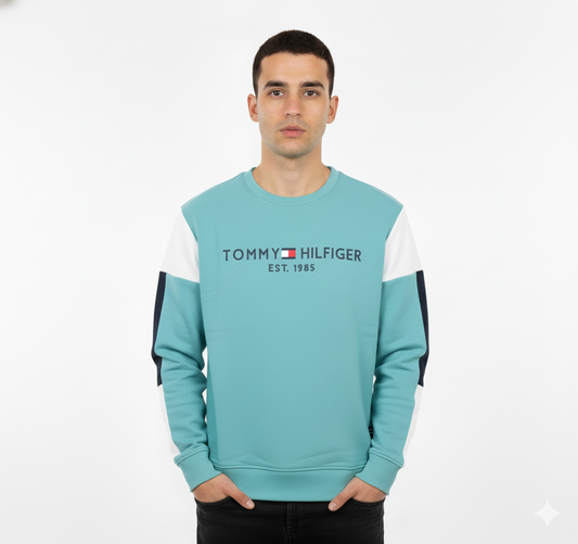 TOMMY HILFIGER MENS CHEST PRINT SWEATSHIRT