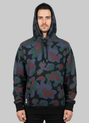JIBERISH MENS PRINTED ROSEHIP HOODIE