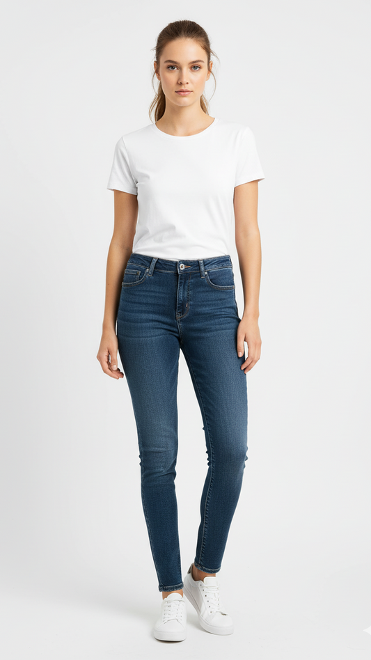 H&M WOMENS MID WAIST SKINNY FIT JEANS