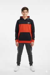 BOYS BLACK AND RED HOODIE