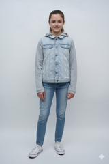 GIRLS LIGHT BLUE DENIM JACKET