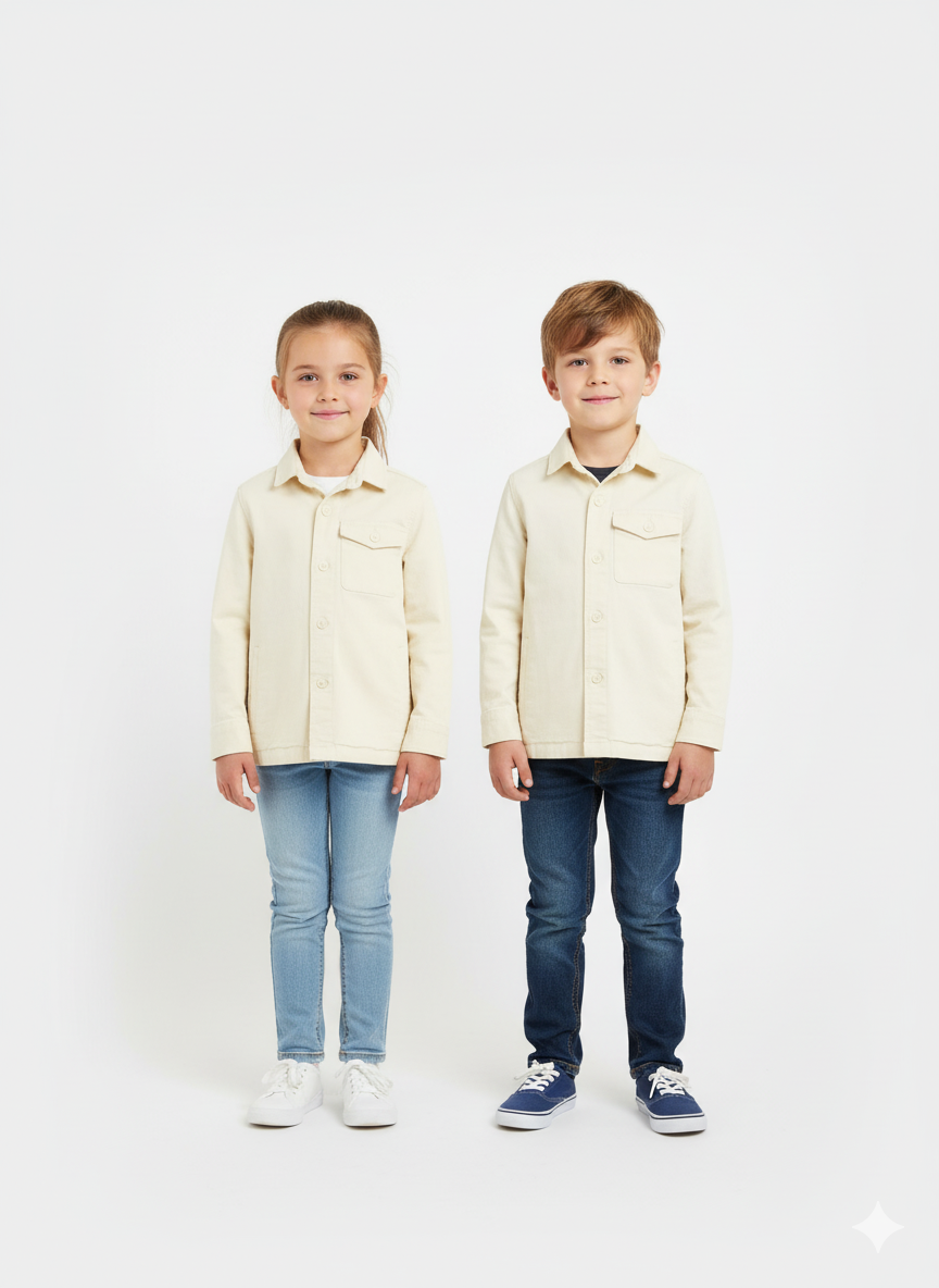ALVARO A MORENO MANILA KIDS RAW OVERSHIRT