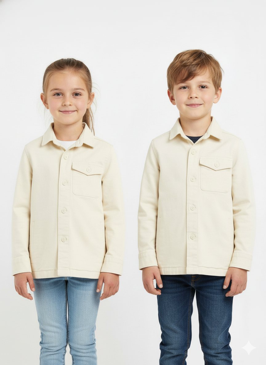 ALVARO A MORENO MANILA KIDS RAW OVERSHIRT