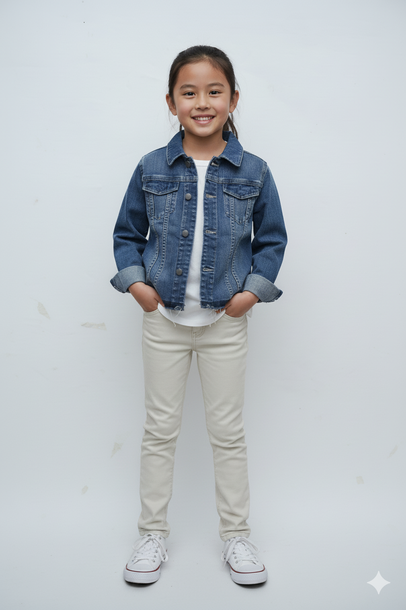 GIRLS BASIC DENIM JACKET