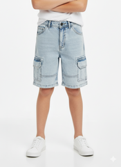 RES BOYS DENIM CARGO SHORTS