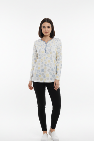WASCHEPUR WOMENS PRINTED FULL SLEEVE T SHIRT