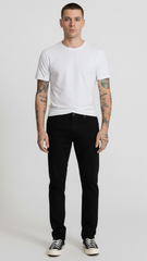 مینز سلم فٹ بلیک ہائپر اسٹریچ جینز