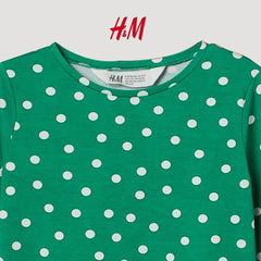 GREEN DOTTED T SHIRT