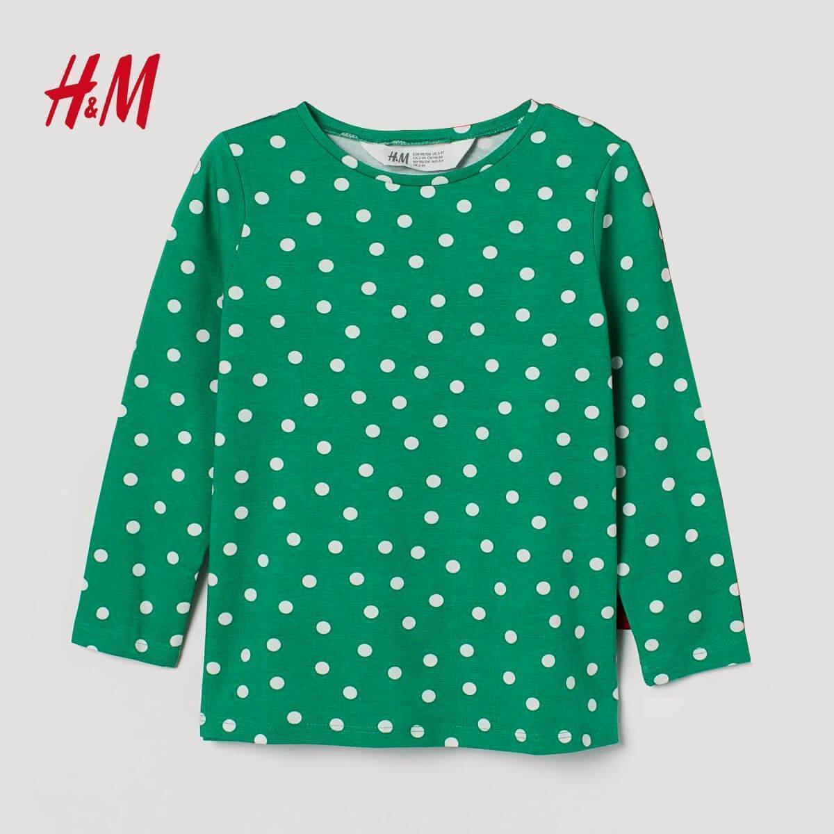 GREEN DOTTED T SHIRT