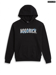 Hoodrich Boys Black Fleece Pullover Hoodie with Bold Script & Block Graphic| SM GARMENTS