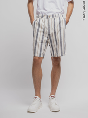Teddy Smith Striped Linen and Cotton Shorts