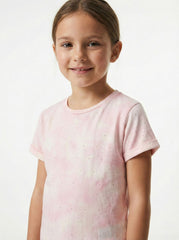 NAME IT Girls Acid Pink With Stone Detailed Tee