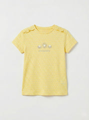 LC WAIKIKI Girls Embroided Flowers and FLoral Printed Tee