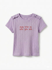 LC WAIKIKI Girls Embroided text Tee