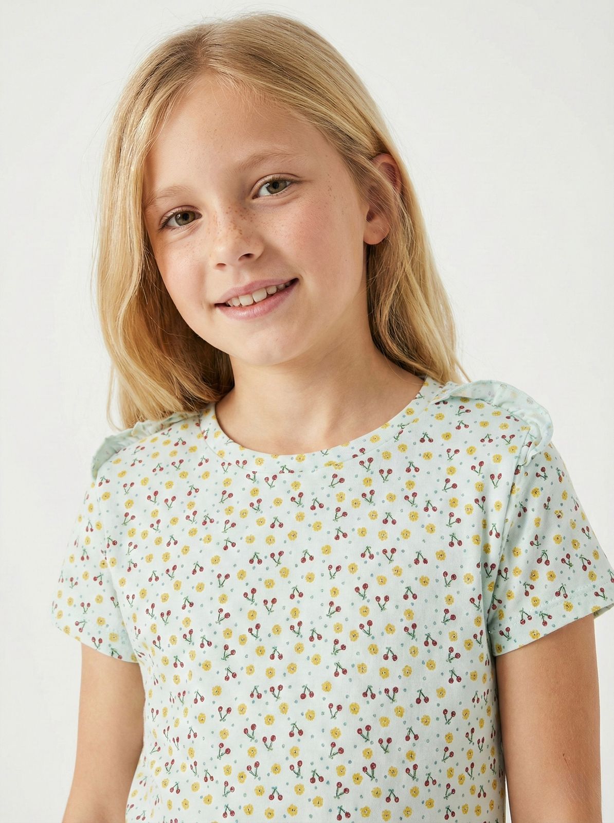 NAME IT Girls Cherry Printed Tee