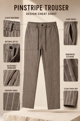 Teddy Smith Linen Blend Striped Trousers