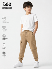 Kids Camel Brown Cargo Jogger Pants | Premium Quality – SM Garments