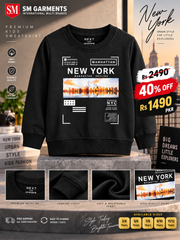 Boys' Black "NEW YORK MANHATTAN" Graphic Sweatshirt – Next