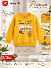 Boys' Mustard Yellow "NEW YORK MANHATTAN" Graphic Sweatshirt – Next