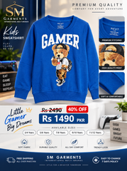 Boys' Royal Blue "GAMER" Bear Graphic Sweatshirt – Next