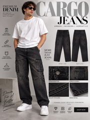 HOUSE® Men’s Denim Cargo Jeans