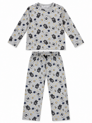 Reserved Boy Grey Space Bear Print 2-Piece T-Shirt & Trouser Set