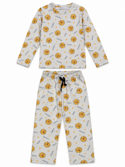Reserved Boy Lion Print 2-Piece Pyjama Set – Light Grey