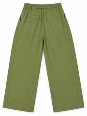 Women’s Imported Olive Green Wide Leg Pleated Trouserso