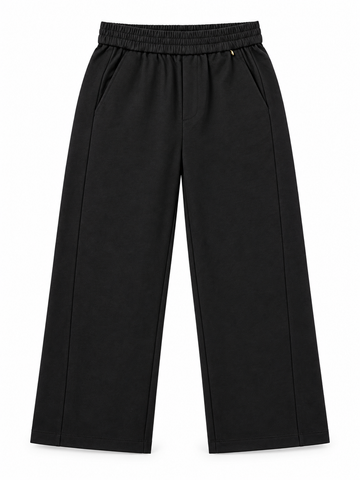 Women’s Imported Relaxed Fit Elastic Waist Trousers – Black